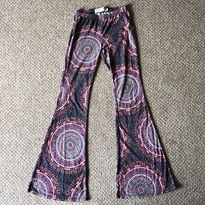 Gypsy Warrior Faux Suede Feel Flare Pants